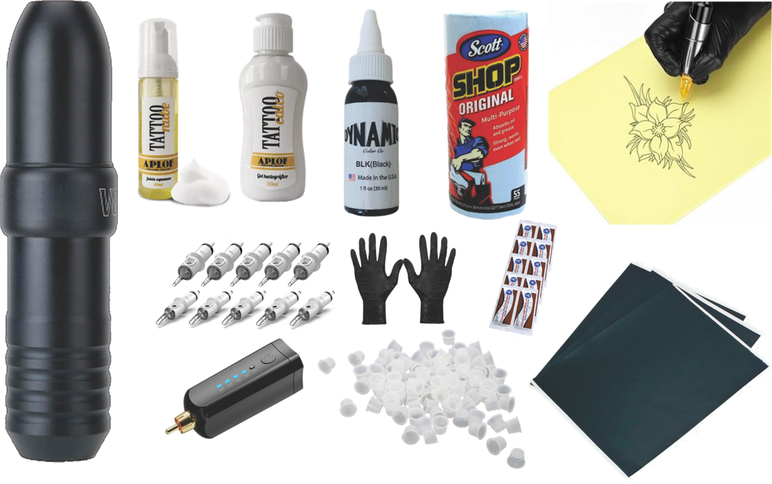 Kit Básico de Tatuaje con batería